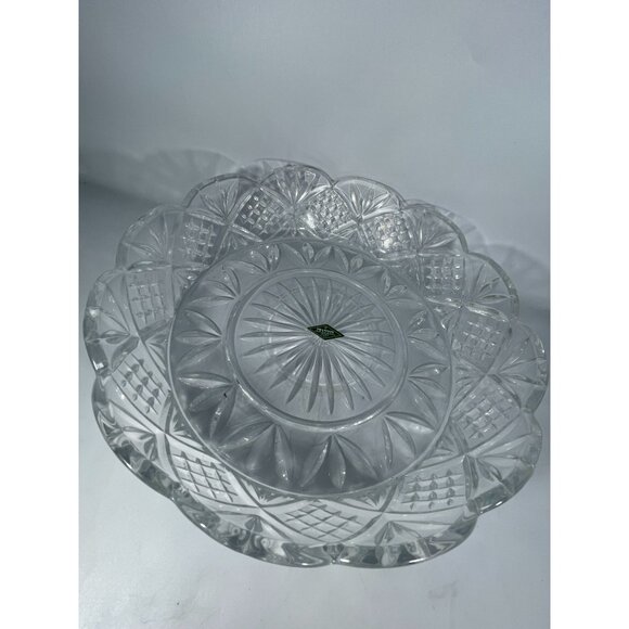 Designs of Ireland Round Cut Crystal Scalloped Dish Server 11.5" x 3" - Picture 6 of 11
